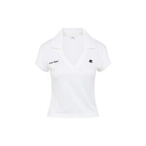 Courrèges Short-Sleeved T-Shirt With Deep V-Neckline - NWT